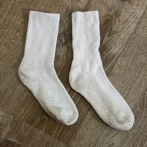 White Hanes Cheer Crew Socks